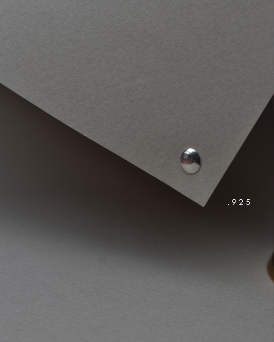 Arete Metal de Luna Óvalo Plata .925