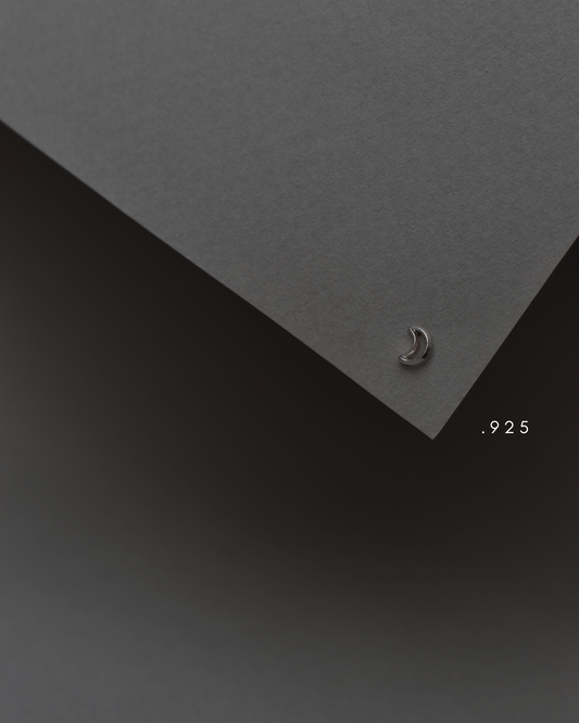 Piercing Metal de Luna Plata .925