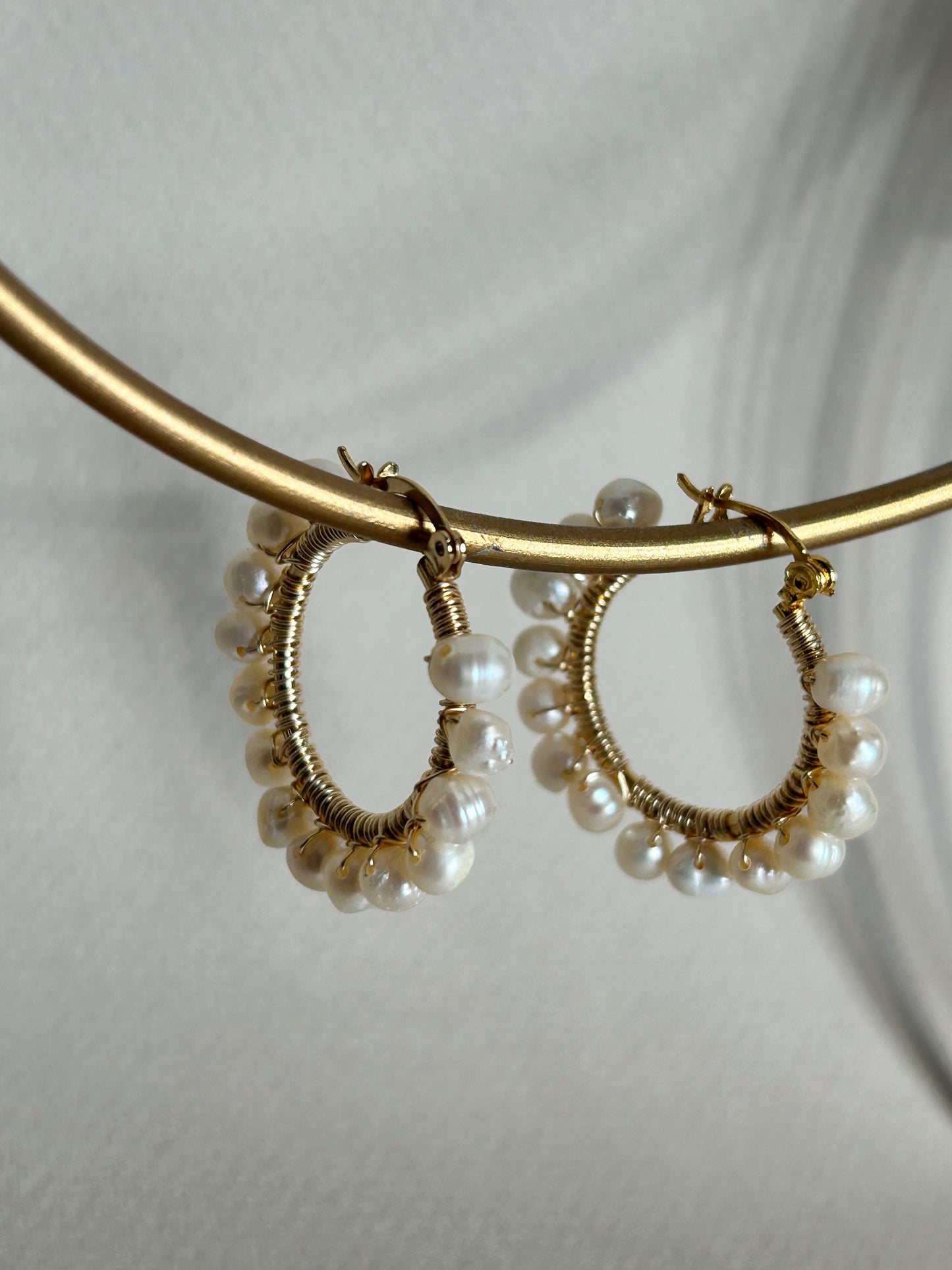 Arracadas maxi con perlas Bonhomía