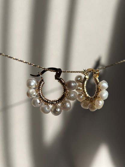 Arracadas mini con perlas Bonhomía