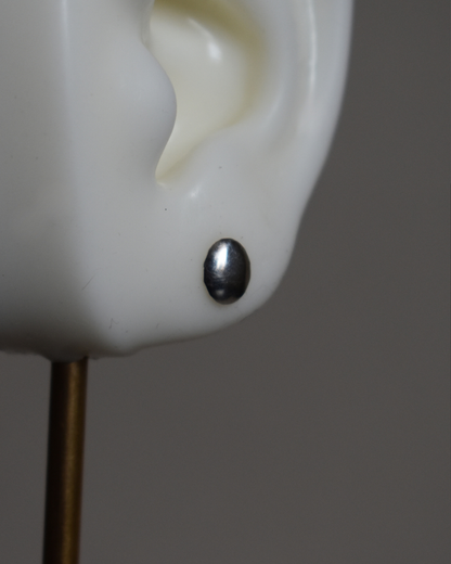 Arete Metal de Luna Óvalo Plata .925
