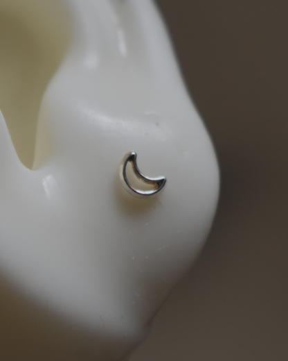 Piercing Metal de Luna Plata .925