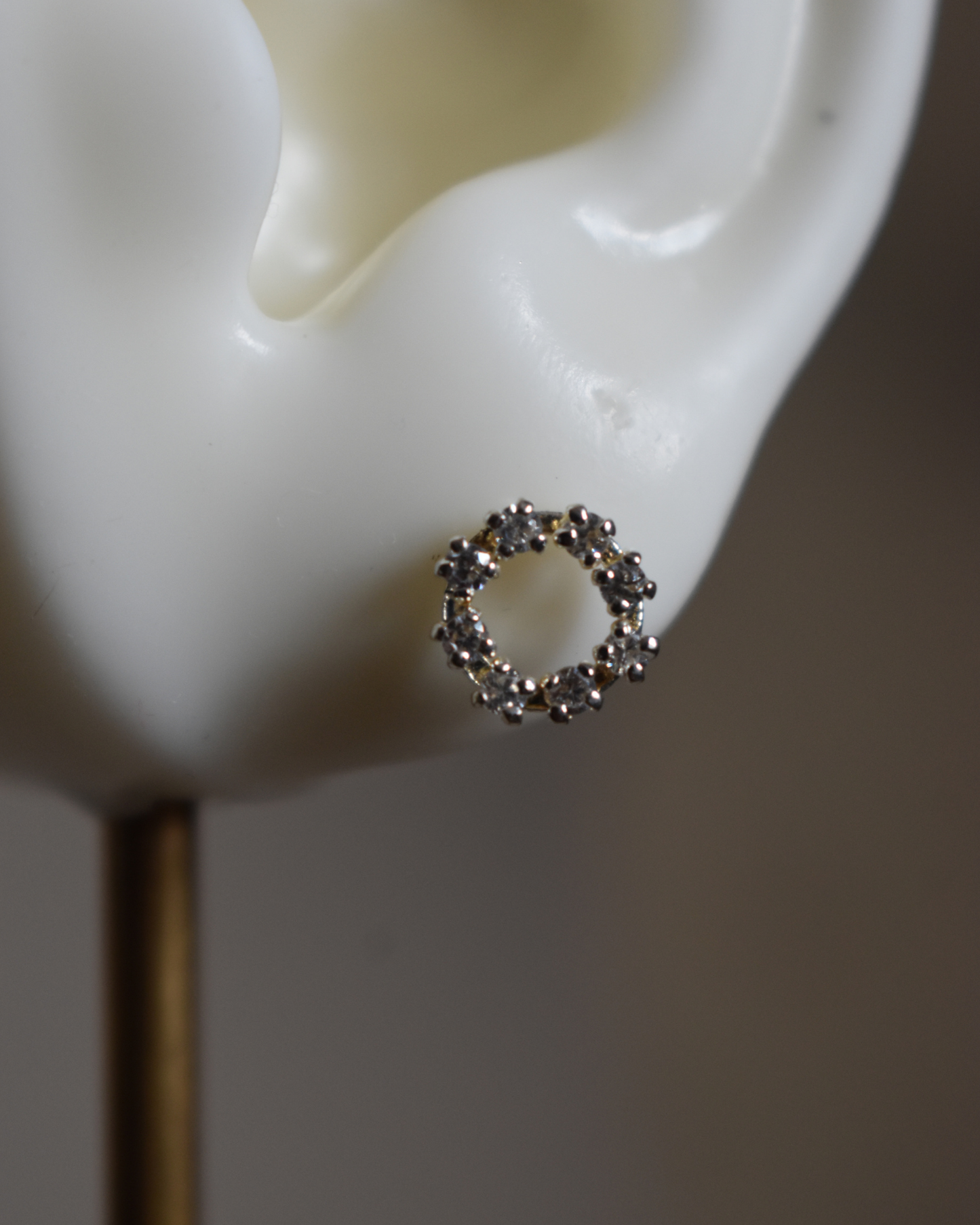 Piercing Metal de Luna Corona de Zirconias Plata .925